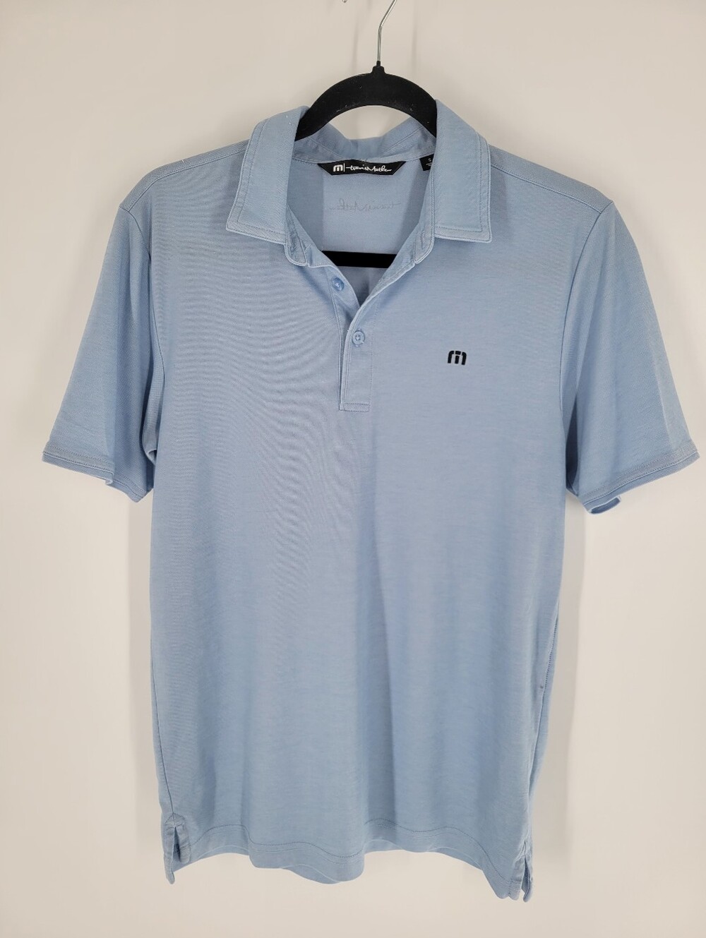 Travis Mathew Light Blue Polo Shirt Size S
